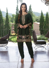 Gul e Rana - Bottle green - 2 pieces - Cotton