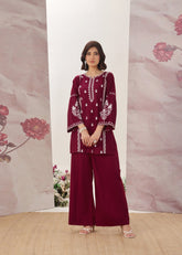 Daisy Maroon 2 pieces