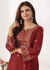 Sehar - Maroon - 2 pieces - Cotton