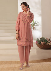 Anhar Cream Peach 2 Pieces