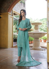 Chandni Light Cyan - 3 pieces