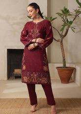 Jasmine Maroon 2 Pieces