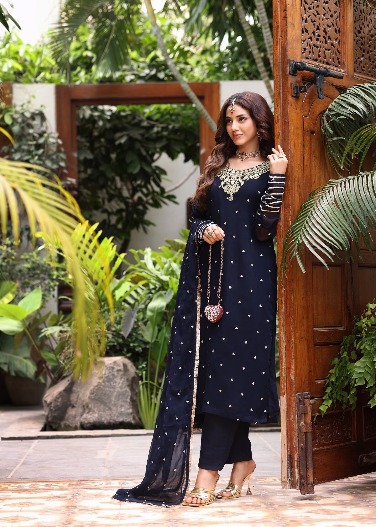 Tehzeeb Navy Blue