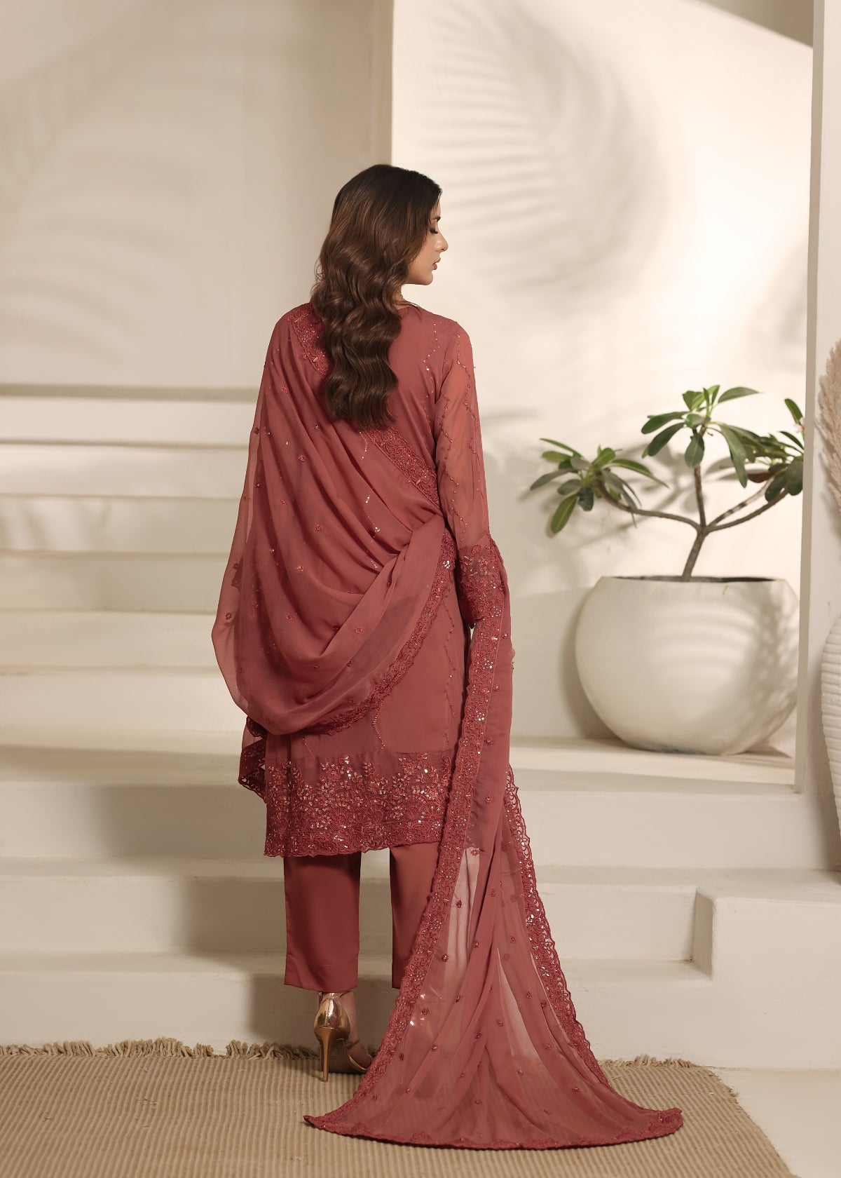 Gulnaar Peach Pink