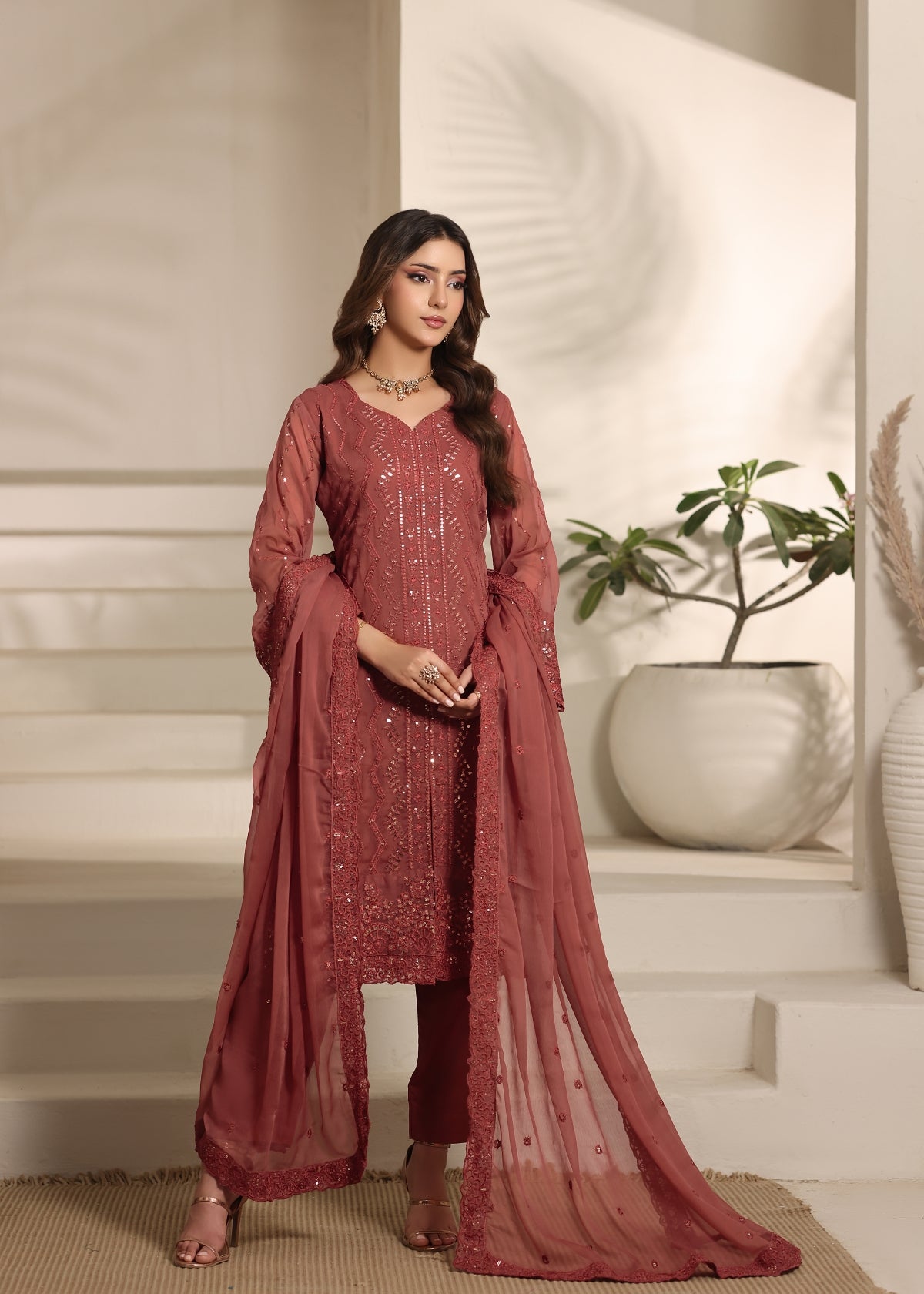 Gulnaar Peach Pink
