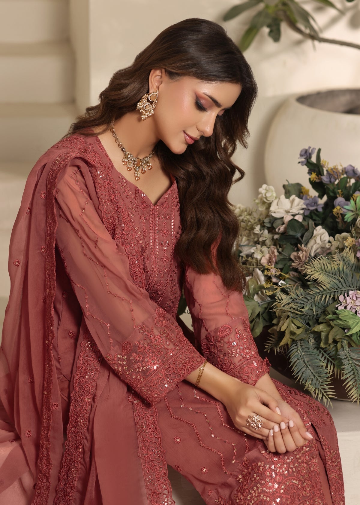 Gulnaar Peach Pink