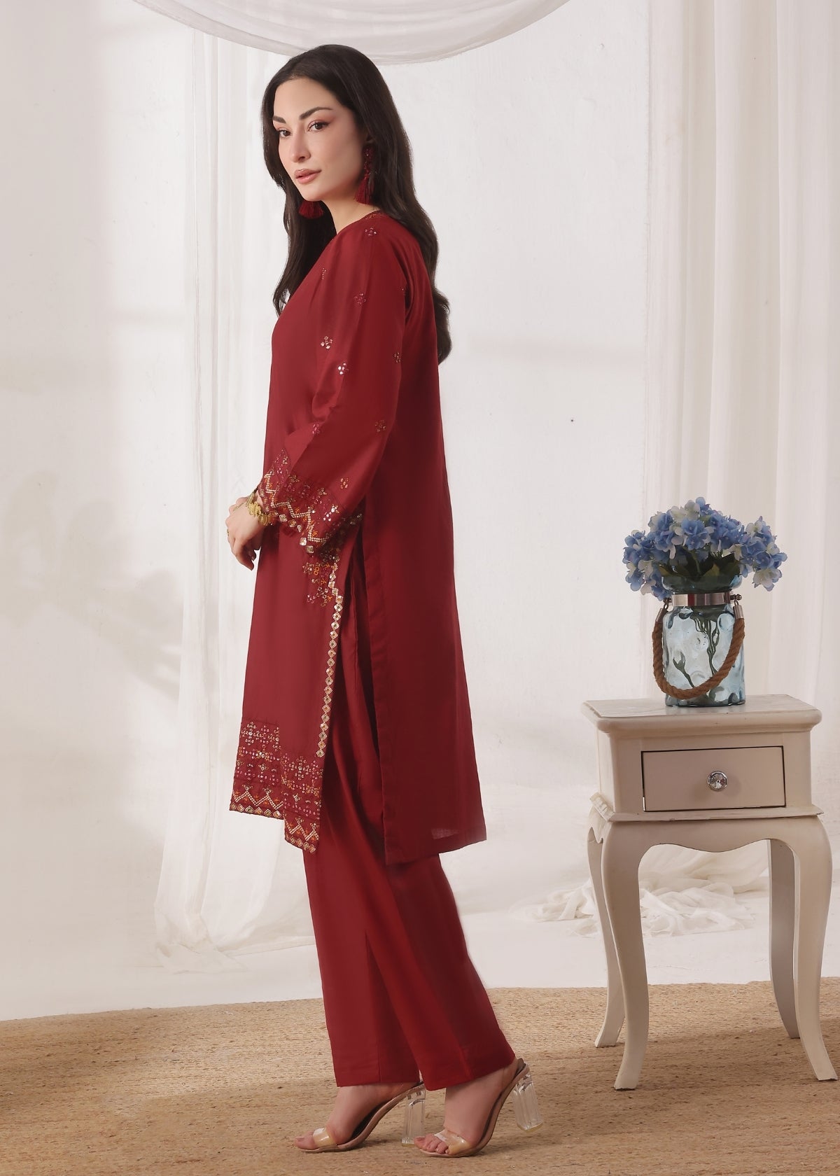 Sehar - Maroon - 2 pieces - Cotton