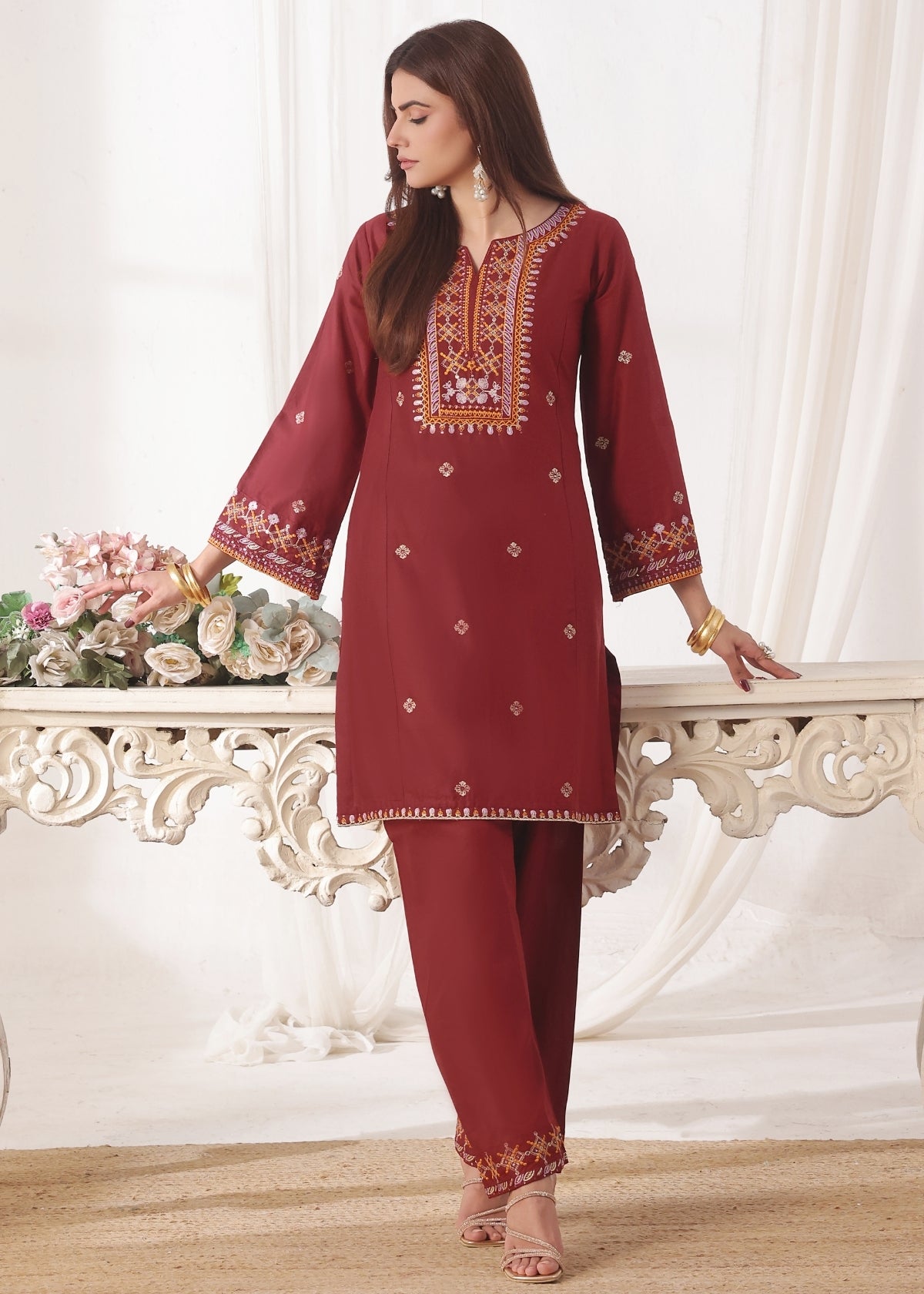 Sehar - Maroon - 2 pieces - Cotton