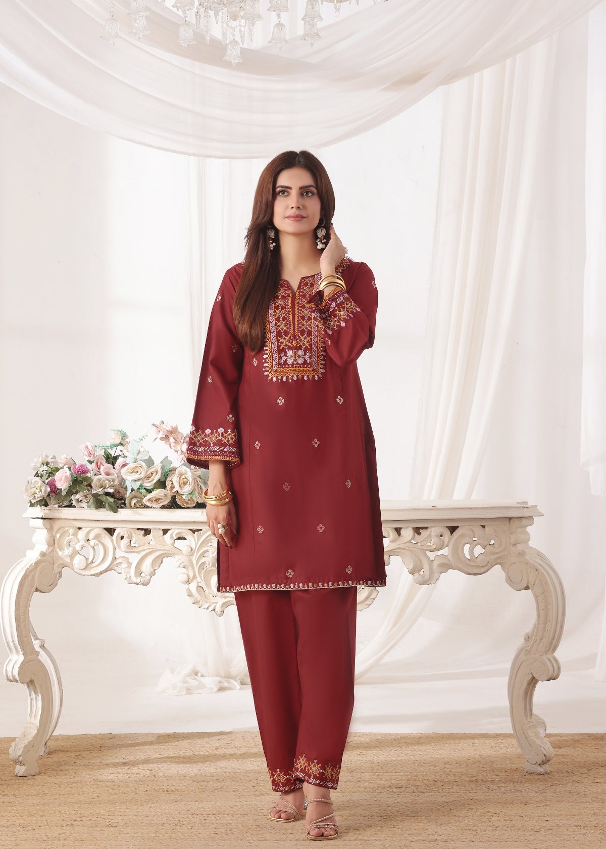 Naimal Maroon 2 Pieces
