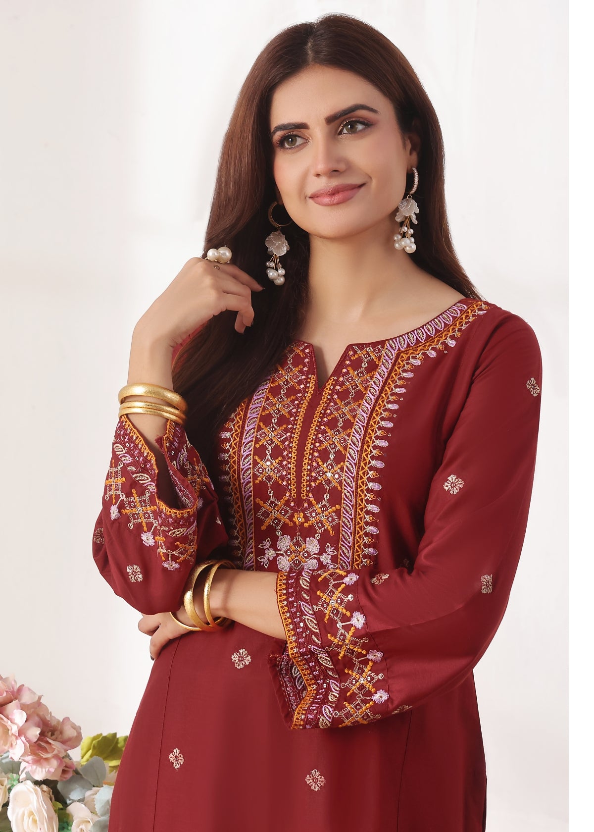Naimal Maroon 2 Pieces