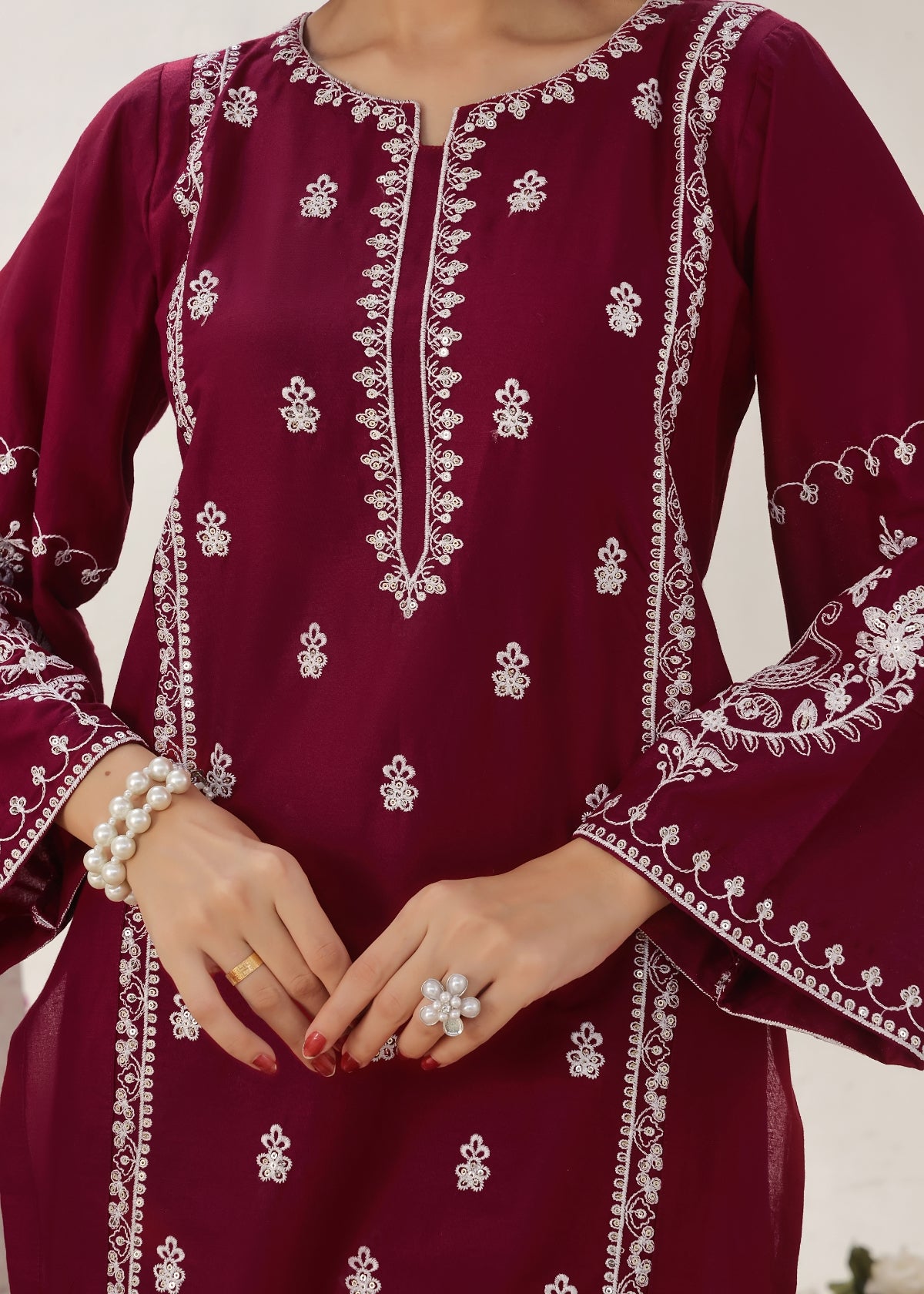Daisy Maroon 2 pieces