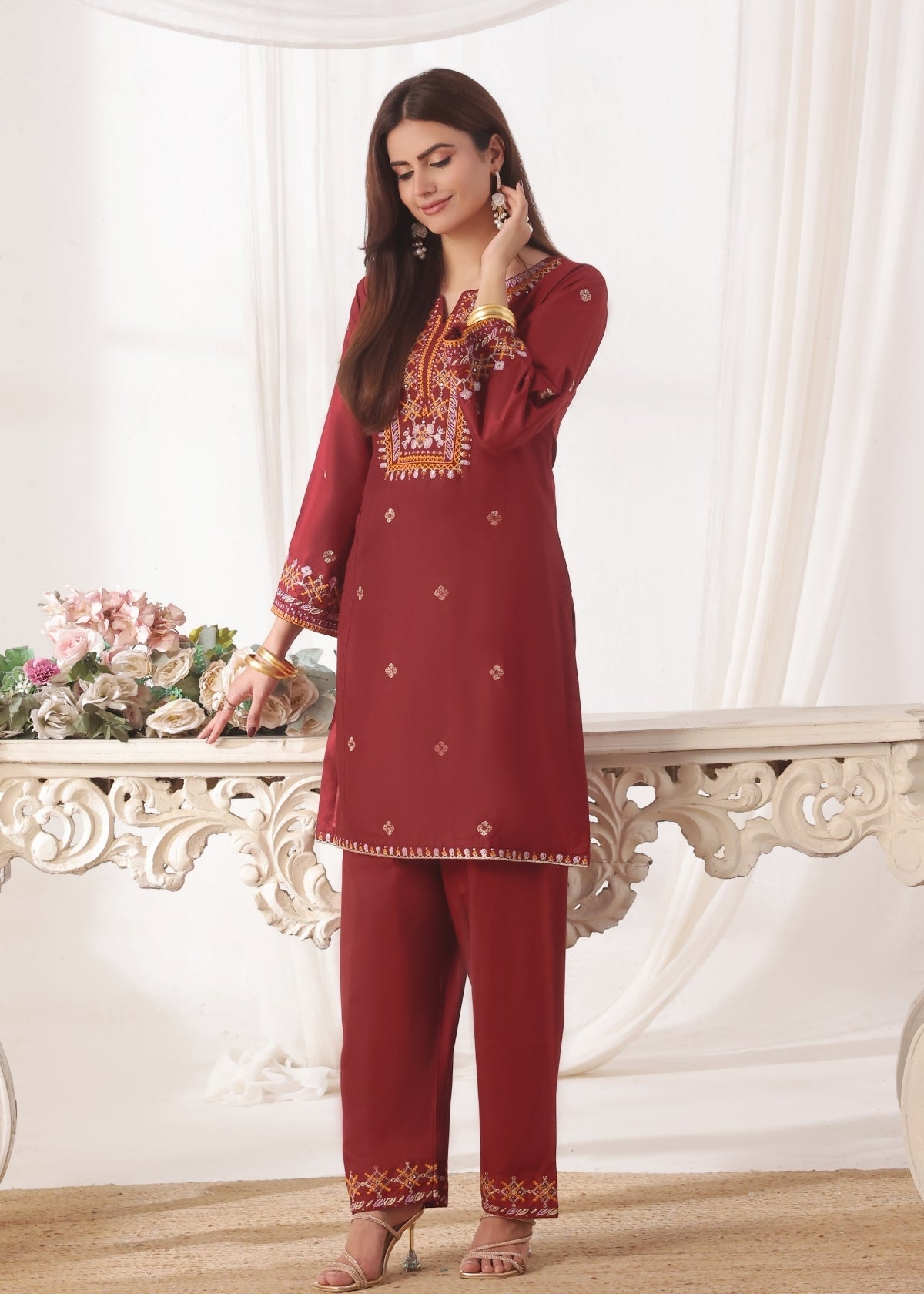 Sehar - Maroon - 2 pieces - Cotton