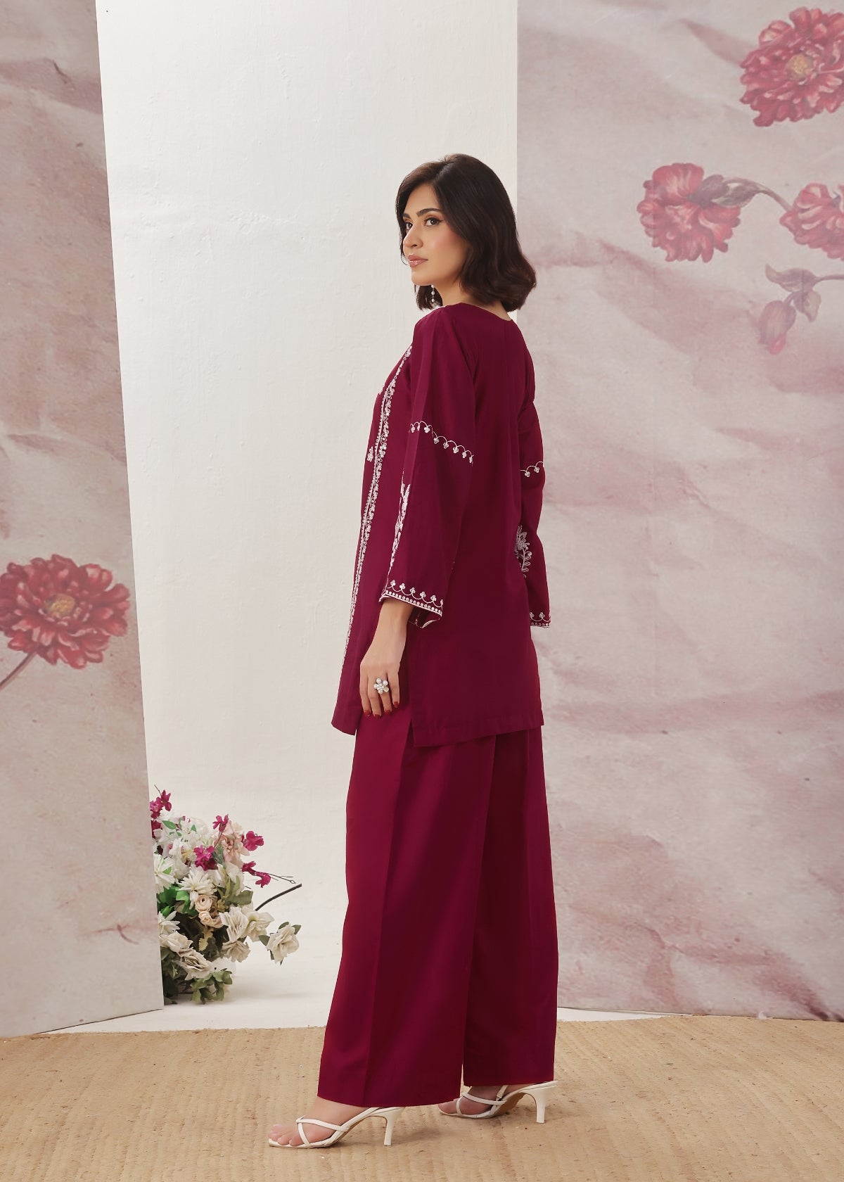 Daisy Maroon 2 pieces