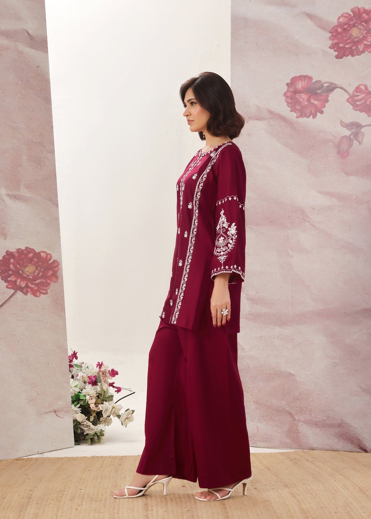 Daisy Maroon 2 pieces