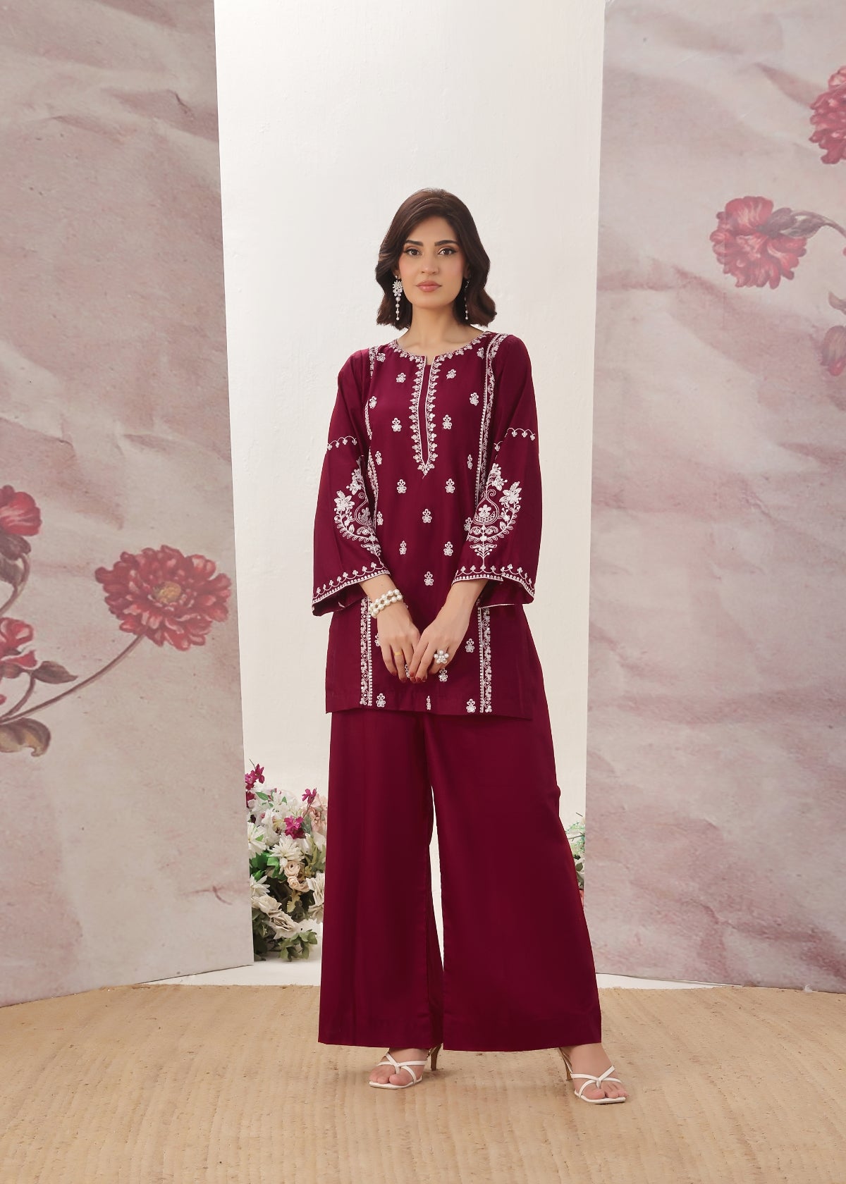 Daisy Maroon 2 pieces
