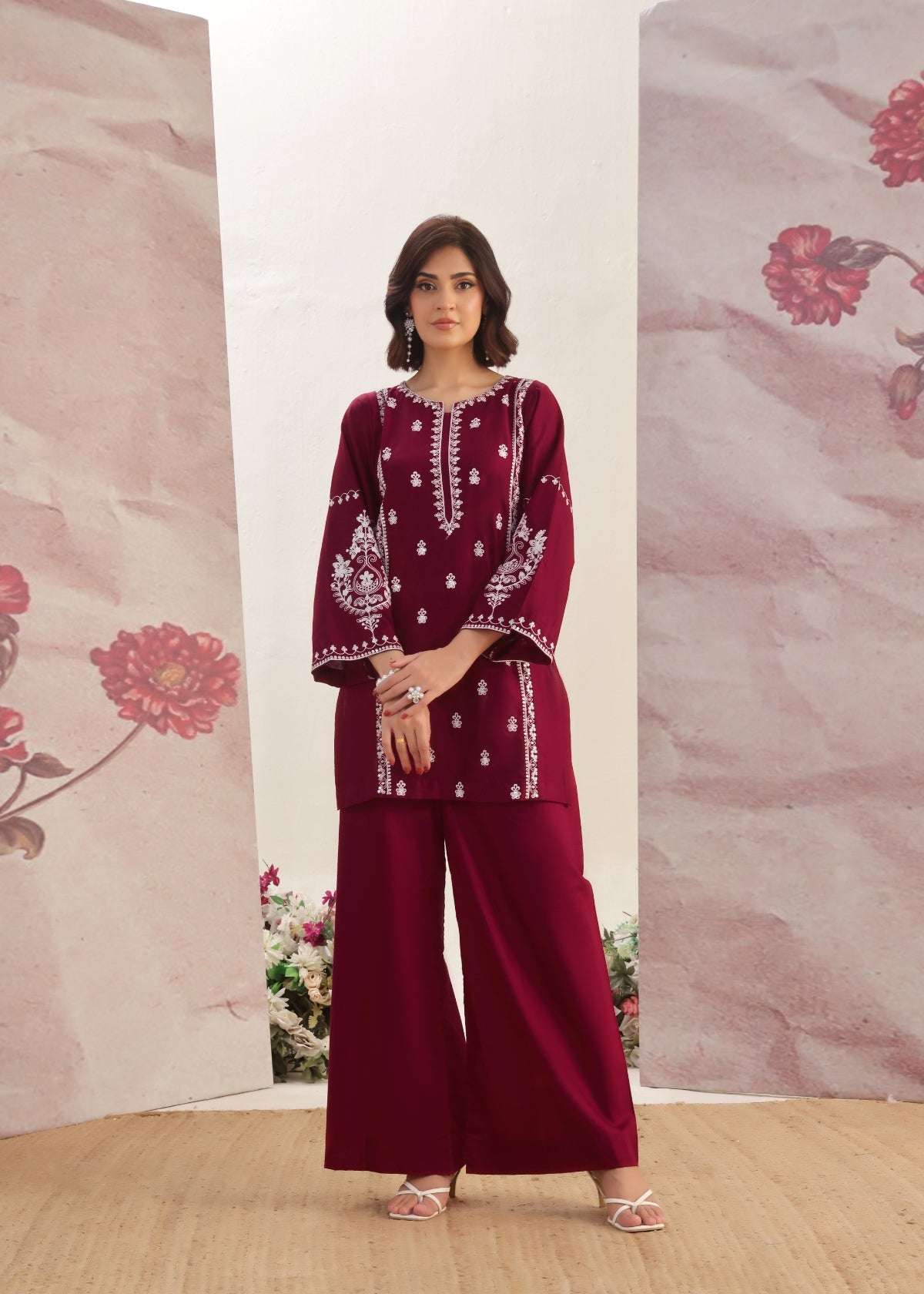Daisy Maroon 2 pieces