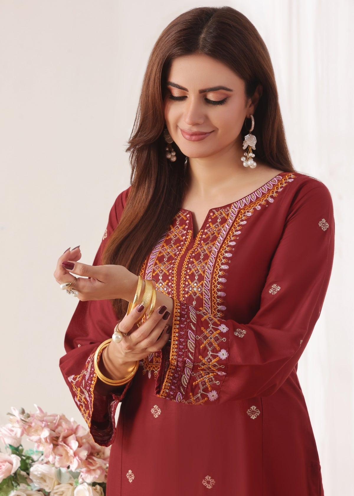 Sehar - Maroon - 2 pieces - Cotton