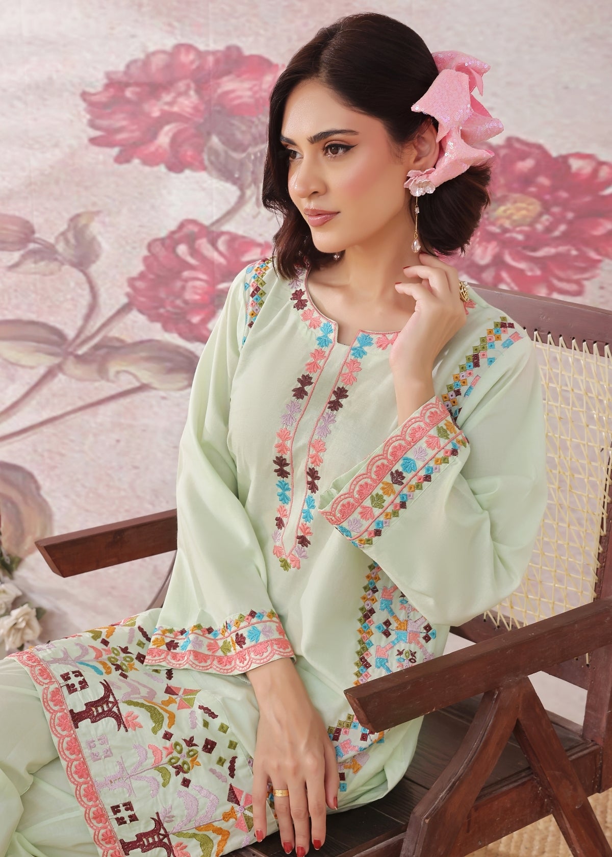 Ahana Mint Green 2 Pieces