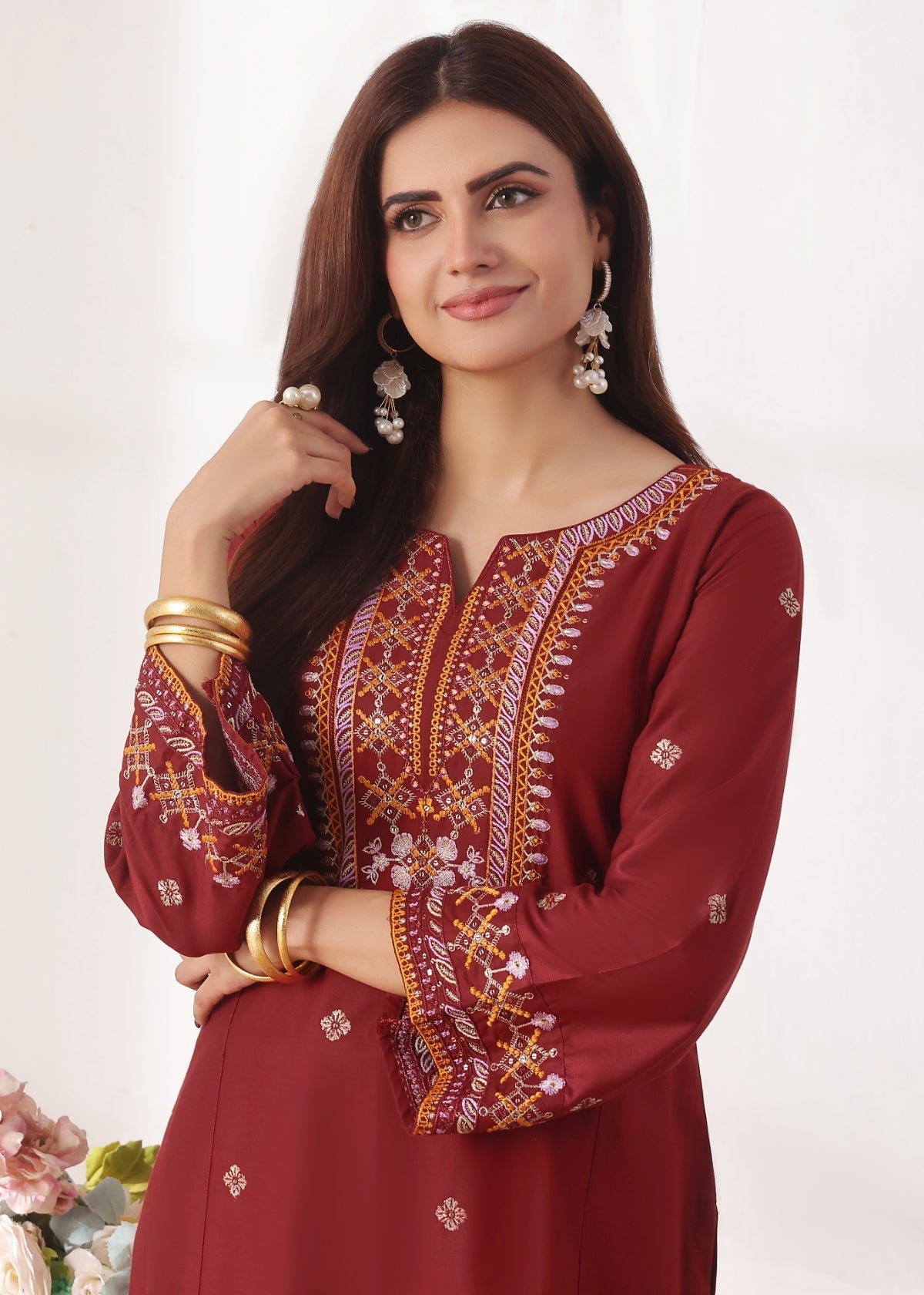 Sehar - Maroon - 2 pieces - Cotton