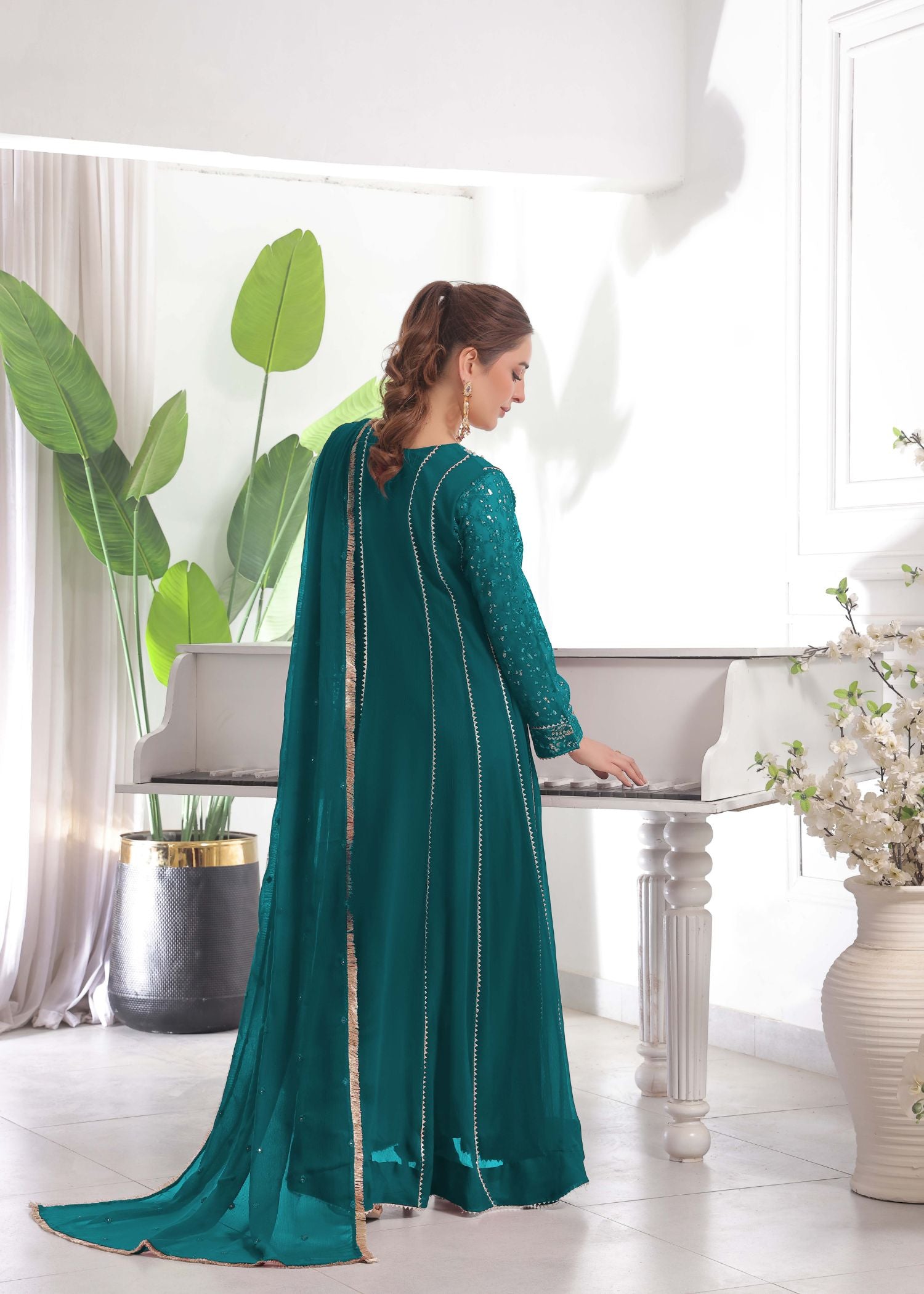 Raani-Peacock & Sea green