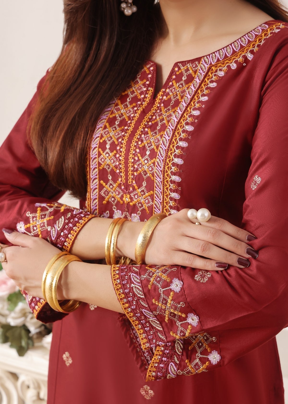 Sehar - Maroon - 2 pieces - Cotton