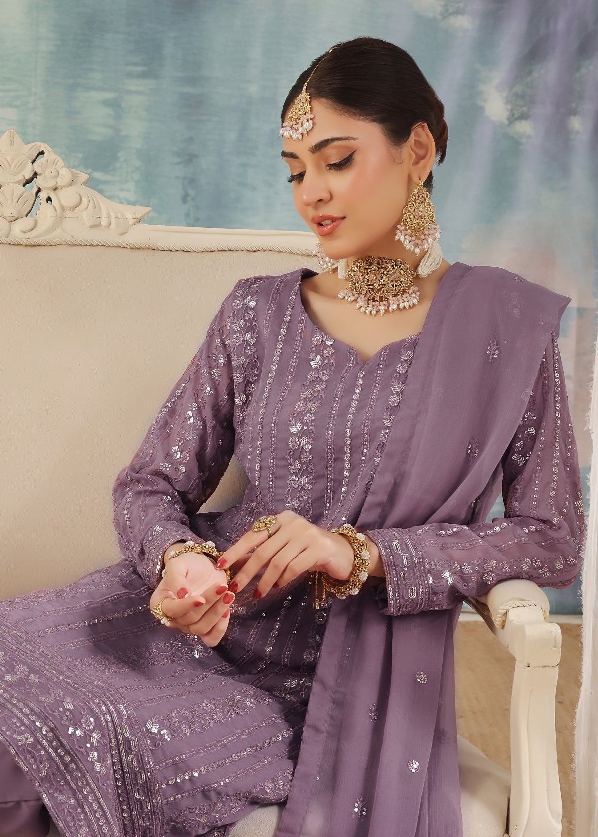 Chandni Purple - 3 pieces