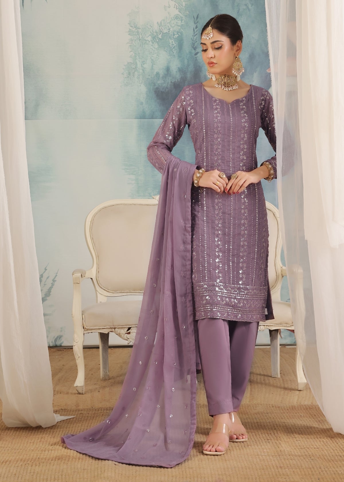 Chandni Purple - 3 pieces