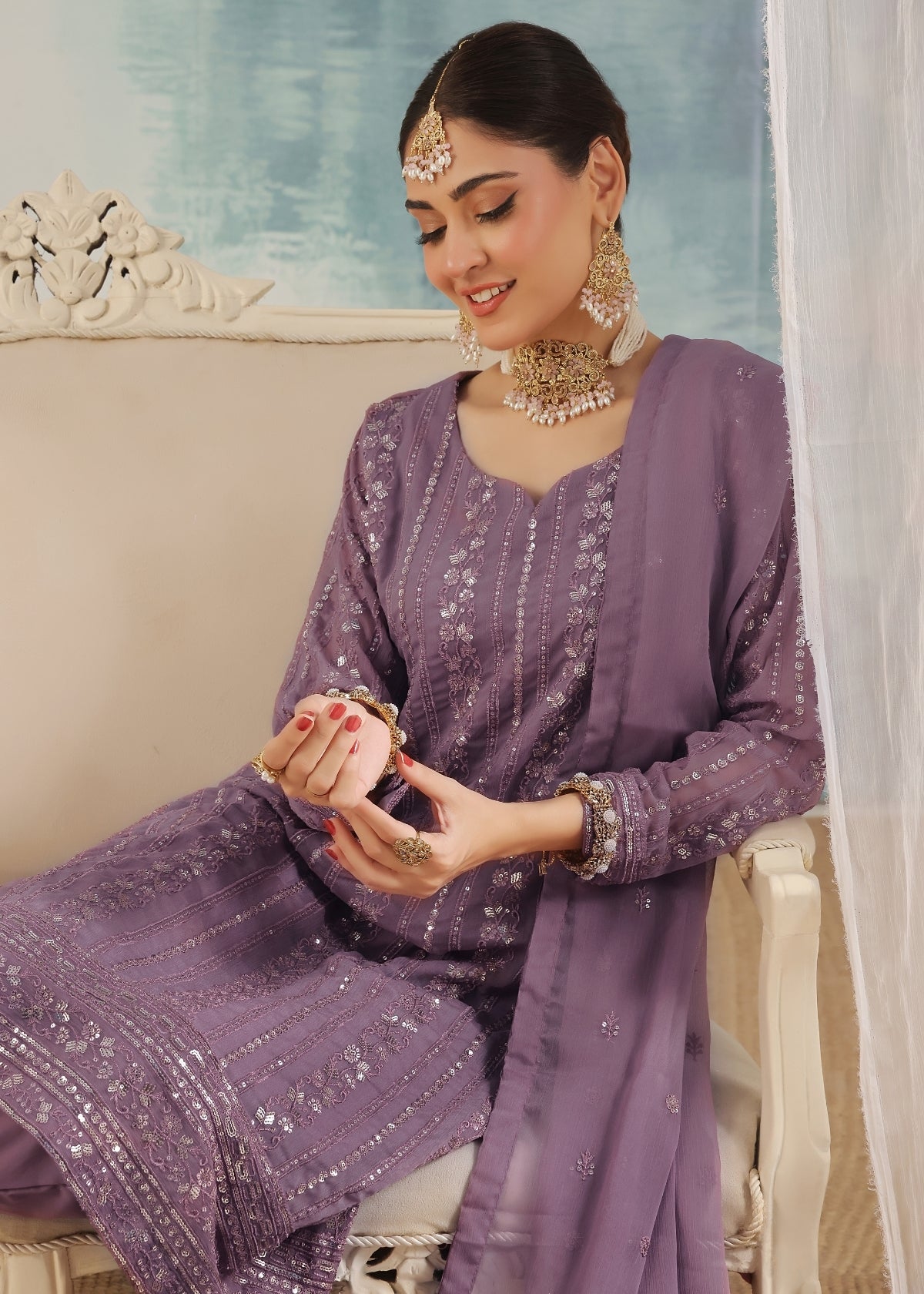 Chandni Purple - 3 pieces