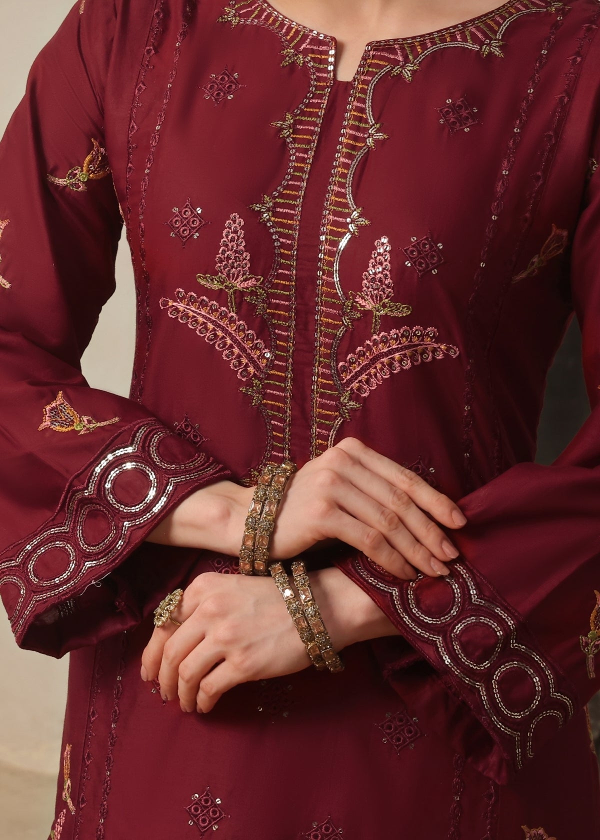 Jasmine Maroon 2 Pieces